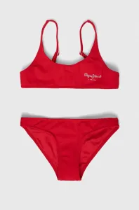 Dvojdielne detské plavky Pepe Jeans Mauricia červená farba #8659300