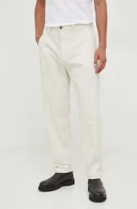 Nohavice Pepe Jeans NILS pánske, béžová farba, strih chinos