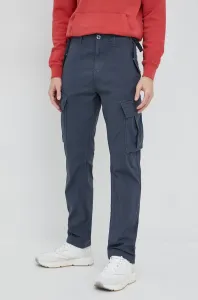 Nohavice Pepe Jeans pánske, tmavomodrá farba, strih cargo #8676460