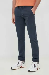 Nohavice Pepe Jeans Sloane pánske, tmavomodrá farba, rovné #6981268