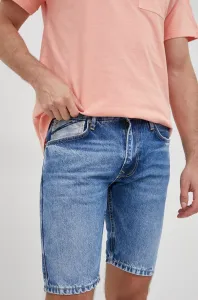 Rifľové krátke nohavice Pepe Jeans Stanley Short Logo pánske, #234552