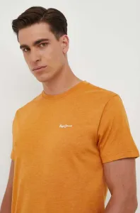 Tričko Pepe Jeans Nouvel pánske, oranžová farba, jednofarebné
