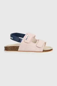 Detské semišové sandále Pepe Jeans ružová farba #8137276