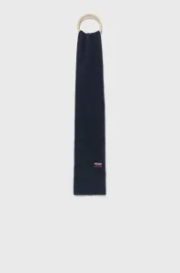Šál s prímesou vlny Pepe Jeans tmavomodrá farba, jednofarebný #284844