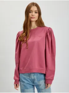 Bavlnená mikina Pepe Jeans Laetitia dámska, ružová farba, jednofarebná #4240239