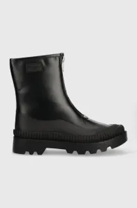 Členkové topánky Pepe Jeans Gum Zip dámske, čierna farba, na plochom podpätku, jemne zateplené #8406004