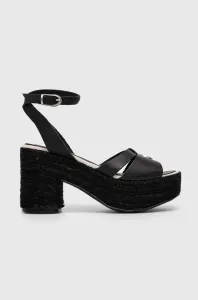 Kožené sandále Pepe Jeans TAFFY čierna farba, PLS90602