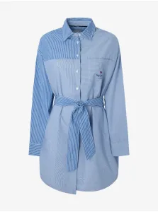 Modré dámske pruhované košeľové šaty Pepe Jeans Karen #715832