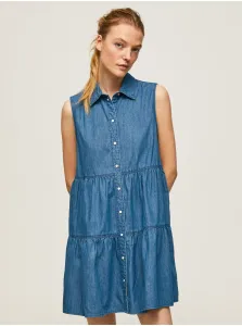Voľnočasové šaty pre ženy Pepe Jeans - modrá #6326749