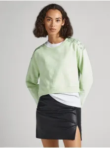 Light Green Women's Floral Sweatshirt Pepe Jeans Alissa - Women #6934287