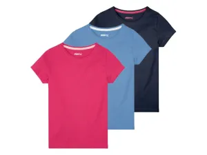 pepperts!® Dievčenské tričko, 3 kusy (146/152, bledoružová/ružová/námornícka modrá)