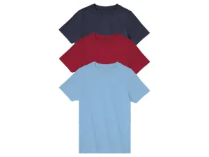pepperts!® Chlapčenské tričko, 3 kusy (158/164, červená/navy modrá/modrá)