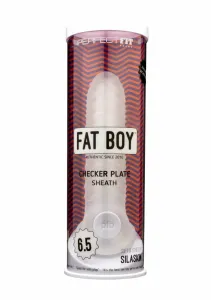 Fat Boy Checker Box - návlek na penis (17 cm) - mliečne biely