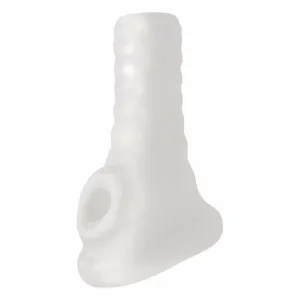 Perfect Fit Breeder - otvorený návlek na penis (10 cm) - mliečne biely