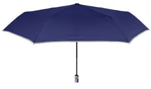 PERLETTI - Technology Plnoautomatický skladací dáždnik s reflexným pásom / modrý, 21754