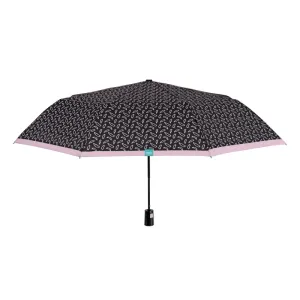 PERLETTI - Skladací automatický dáždnik RosaNero / prúžky, 26186