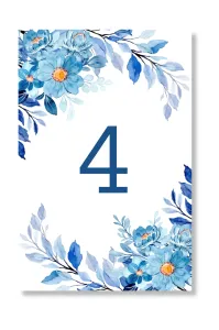 Personal Číslo stola - Modré kvetiny Zvoľte množstvo: od 11 ks do 30 ks