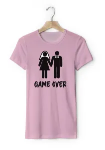 Personal Párové tričko dámske - Game Over Farba: ružová, Veľkosť - dospelý: L