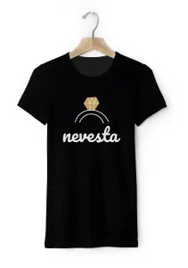 Personal Párové tričko dámske - Nevesta Farba: čierna, Veľkosť - dospelý: XL
