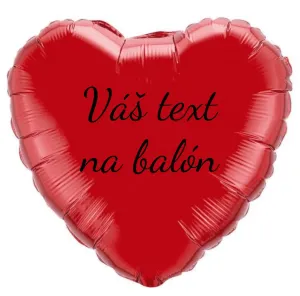 Personal Fóliový balón s textom - Červené srdce 45 cm