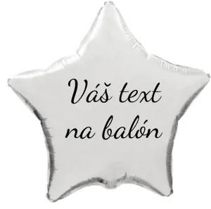 Personal Fóliový balón s textom - Strieborná hviezda 45 cm
