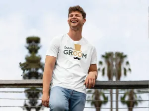 Personal Pánske tričko - Team Groom Farba: biela, Veľkosť - dospelý: S