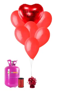 Personal Personalizovaný hélium párty set - Červené srdce 16 ks