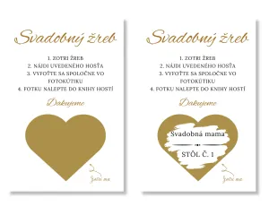 Personal Stierací svadobný žreb - Golden love Farba: zlatá