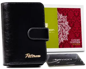 Dámska kožená peňaženka na patentku — Peterson #9182369