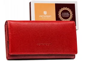 Dámska kožená peňaženka na patentku — Peterson #9182460