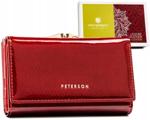 Dámska kožená peňaženka s háčikom a zapínaním - Peterson #9182894