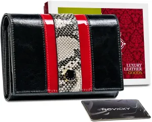 Elegantná dámska peňaženka s RFID vzorom hadej kože — Peterson #9182259