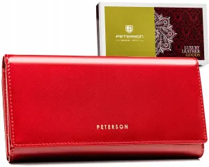 Elegantná, kožená dámska peňaženka na patentku - Peterson #9182859