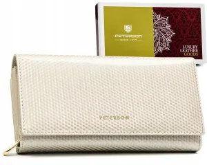 Elegantná, kožená dámska peňaženka na patentku - Peterson #9182862