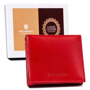 Malá kožená dámska peňaženka s RFID ochranou — Peterson