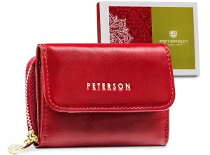 Malá, kožená dámska peňaženka so zapínaním — Peterson #9182223