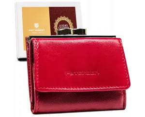 Malá, kožená dámska peňaženka so zapínaním— Peterson