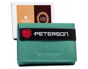 Malá, kožená dámska peňaženka so zapínaním — Peterson #9182481