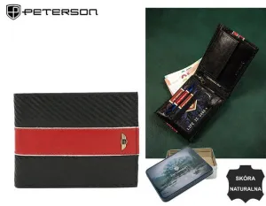 Pánska peňaženka z prírodnej kože bez zapínania - Peterson #9272849