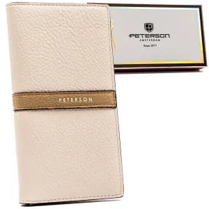 Veľká dámska peňaženka na zips z ekologickej kože— Peterson