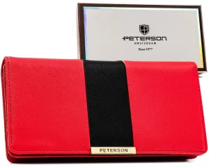Veľká dámska peňaženka vyrobená z ekologickej kože— Peterson #9182685