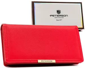 Veľká dámska peňaženka vyrobená z ekologickej kože— Peterson #9182649