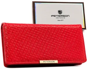 Veľká dámska peňaženka vyrobená z ekologickej kože— Peterson #9182657