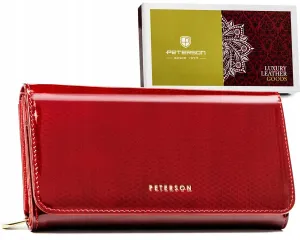 Veľká dámska peňaženka vyrobená z prírodnej kože- Peterson