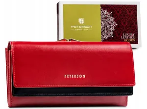 Veľká dámska peňaženka vyrobená z prírodnej kože- Peterson #9182824
