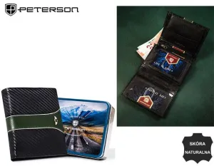 Veľká pánska kožená peňaženka bez zapínania - Peterson #9272855