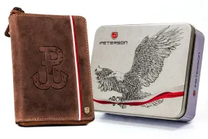 Veľká pánska kožená peňaženka s RFID systémom - Peterson #9272521