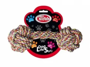 Pet Nova ROPE-DUMBBEL bavlnená hračka pre psy 25cm