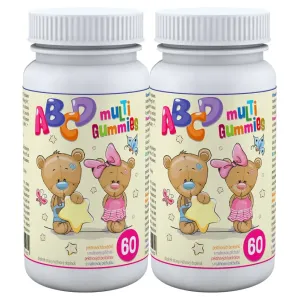 ABCD muLTi Gummies - Clinical 1+1 pektínové bonbóny s malinovou príchuťou 2x60 ks, 1x1 set