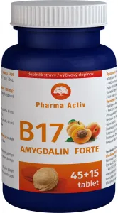 PHARMA ACTIV Amygdalin forte vitamín B17 45 +15 tabliet ZADARMO